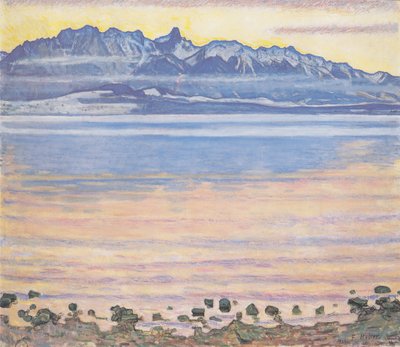 Thunersee com o Stockhornkette de Ferdinand Hodler